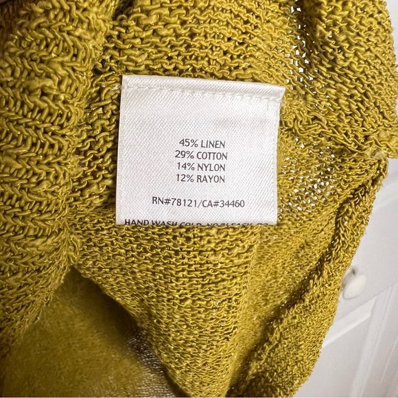 Eileen Fisher Mélange Linen Grain V-Neck Oval Top Sz medium petite - Picture 6 of 8